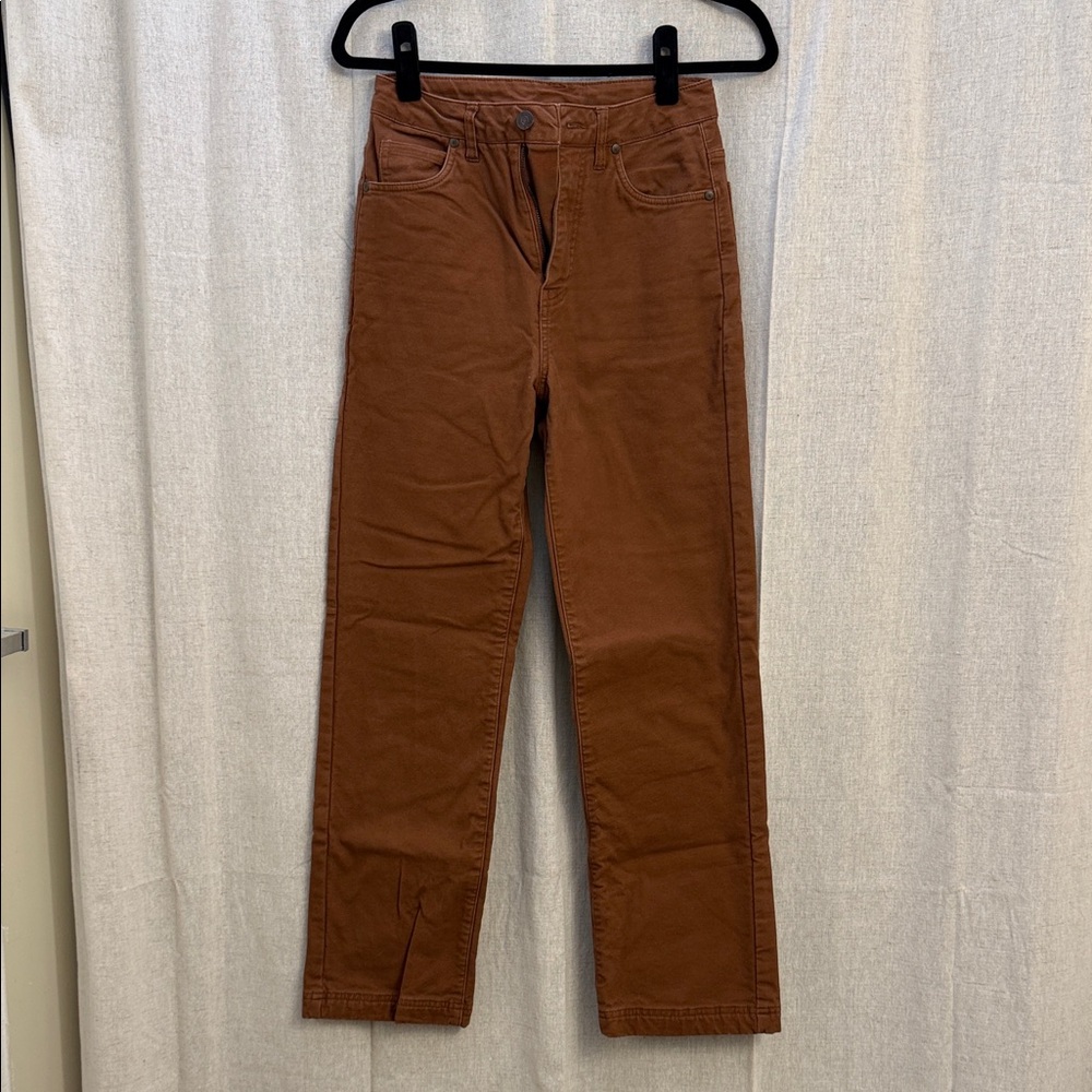 Jetty flannel lined Brown Straight-Leg Pants